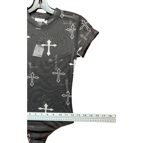 Rue 21 - Women's Short Sleeve Round Neck Bodysuit - Black - Extra Small - Picture 5 of 13